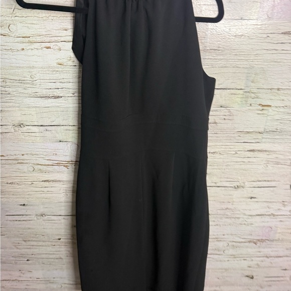 Ann Taylor Black Sleeveless dress bow collar size 10 petite - Picture 6 of 7